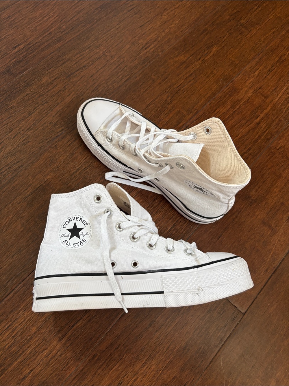 Converse Women’s Off-White High-Top Canvas Sneakers